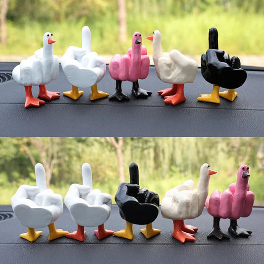 Funny Little Duck Decor Middle Finger