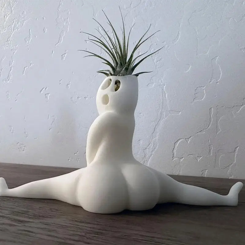 Funny Big Booty Ghost Planter | Quirky Succulent & Air Plant Display for Indoor Decor