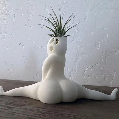 Funny Big Booty Ghost Planter | Quirky Succulent & Air Plant Display for Indoor Decor