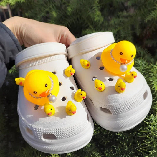 Little Yellow Duck Charms - Complete Set for Garden Shoe Decoration