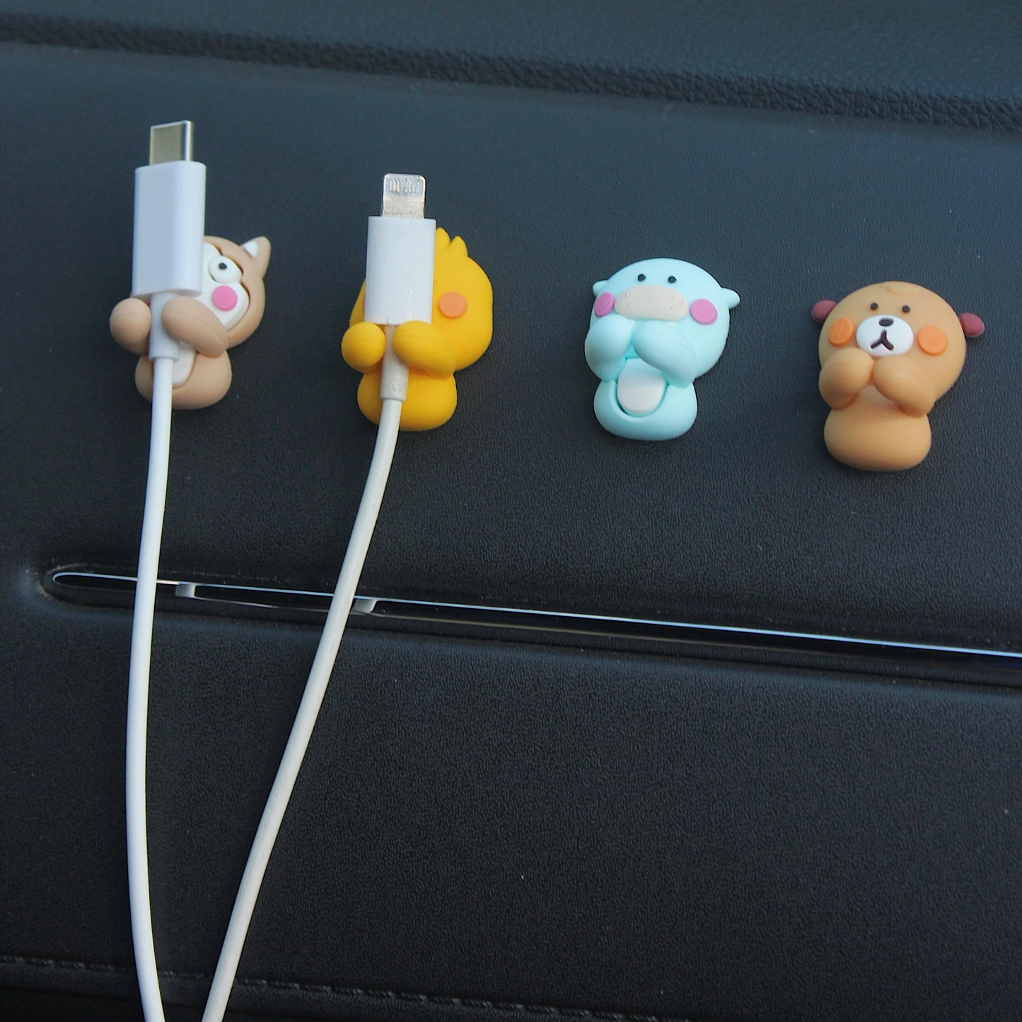 Cute Cartoon Cable Organizer | Phone Charger & Headphone Cord Holder