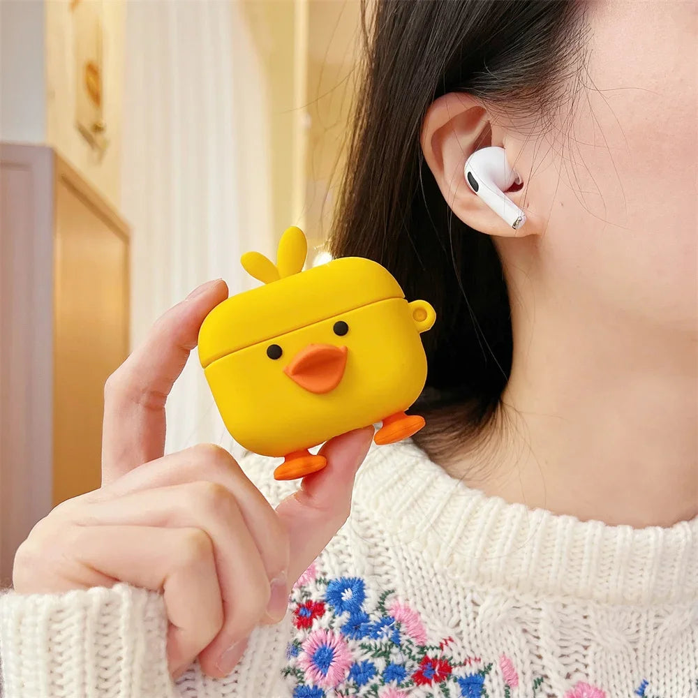 Cute Duck Earphone Case