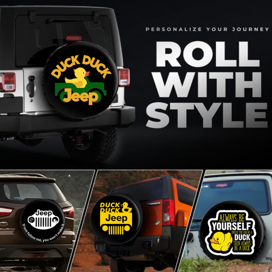 Duck Design Spare Tire Cover | Waterproof & Dust-Proof Universal Fit for Jeep