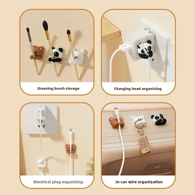 Cute Cartoon Cable Organizer | Phone Charger & Headphone Cord Holder
