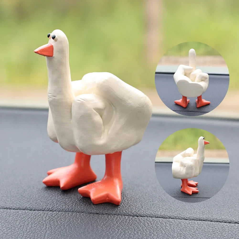 Funny Little Duck Decor Middle Finger