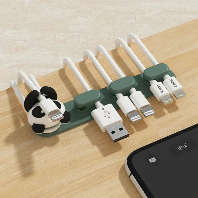 Cute Cartoon Cable Organizer | Phone Charger & Headphone Cord Holder