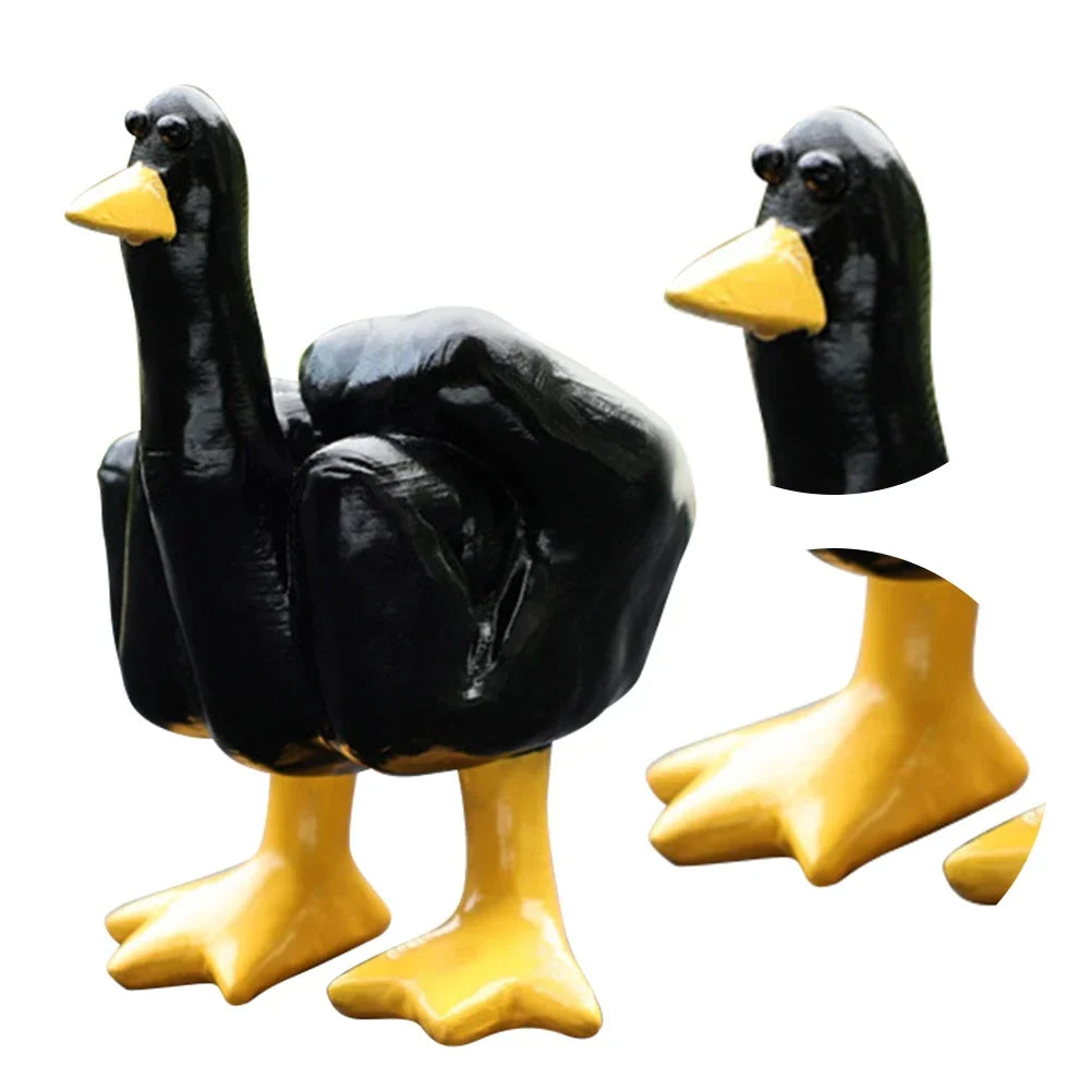 Funny Little Duck Decor Middle Finger