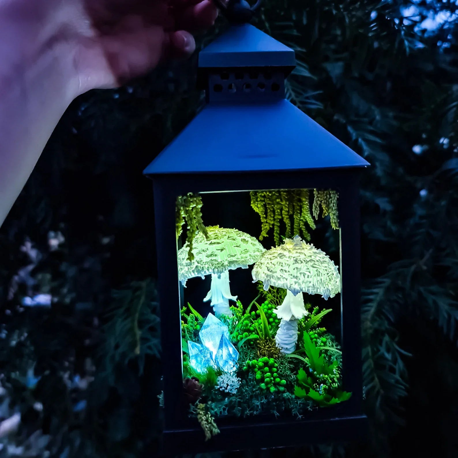 Handmade Mushroom Lantern – Glowing Fairy Garden Light