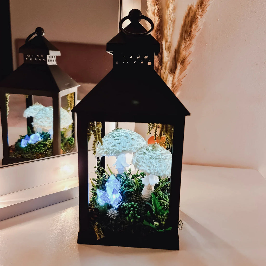 Handmade Mushroom Lantern – Glowing Fairy Garden Light