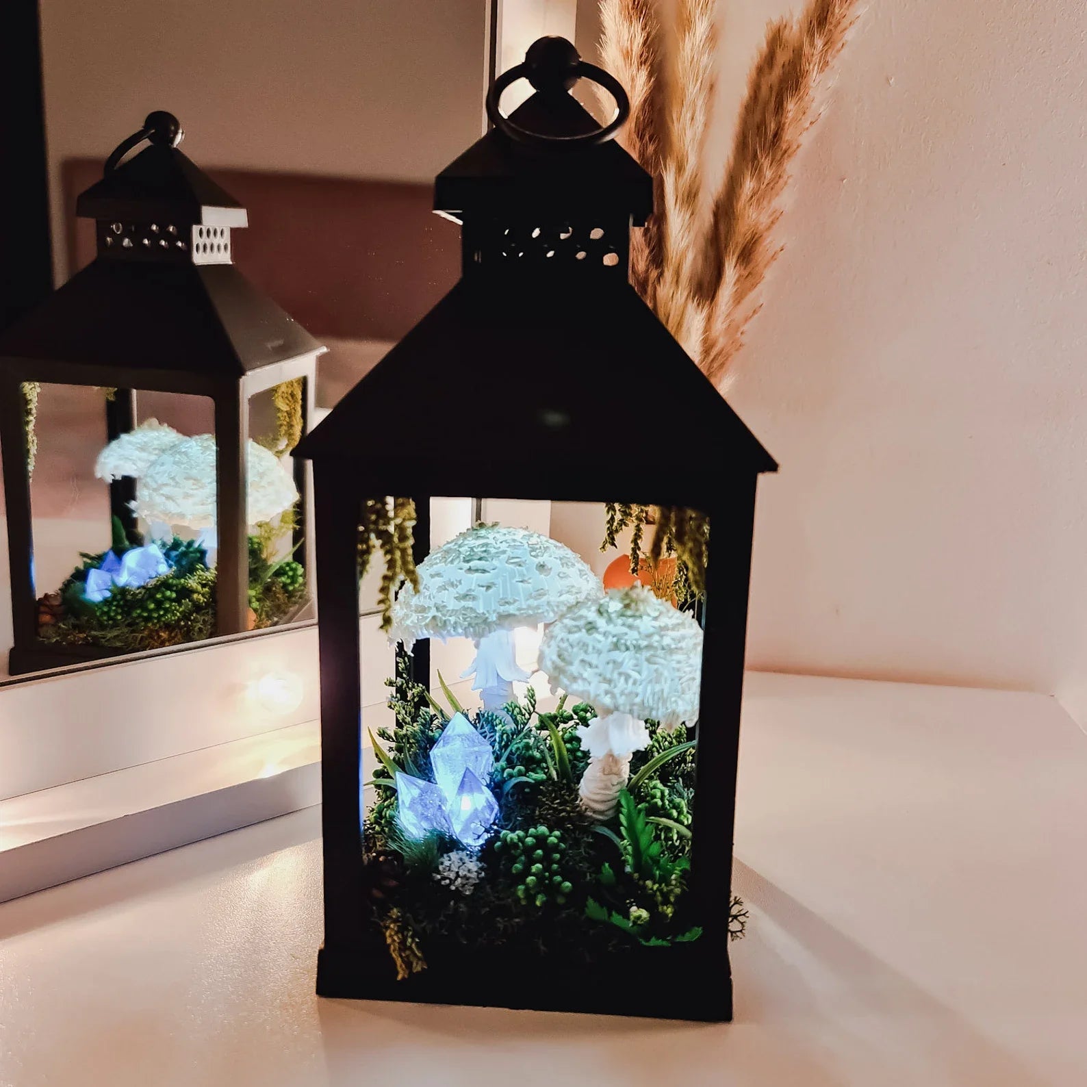Handmade Mushroom Lantern – Glowing Fairy Garden Light