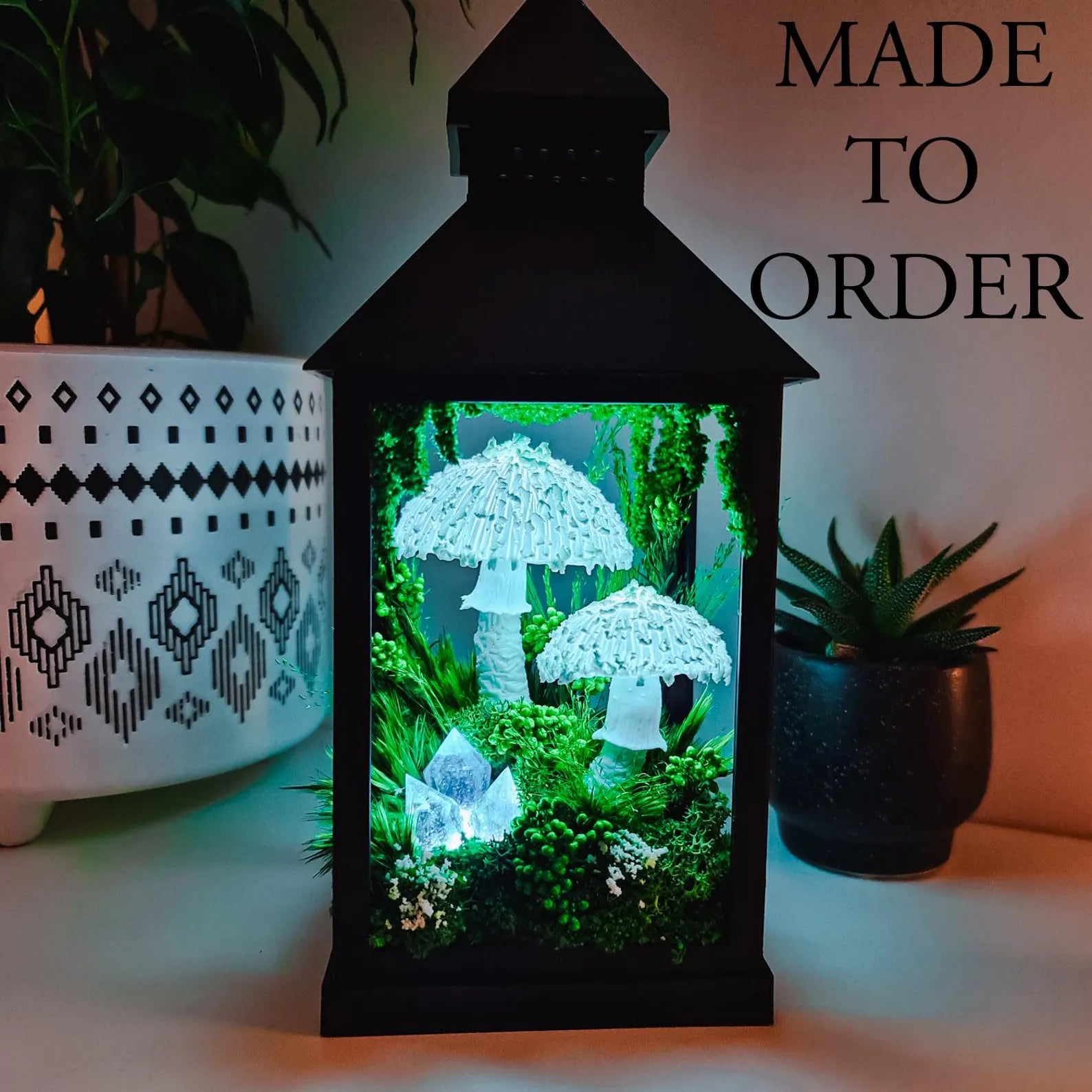 Handmade Mushroom Lantern – Glowing Fairy Garden Light