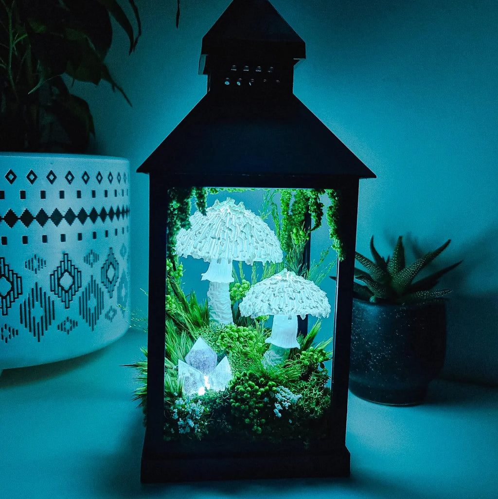 Handmade Mushroom Lantern – Glowing Fairy Garden Light
