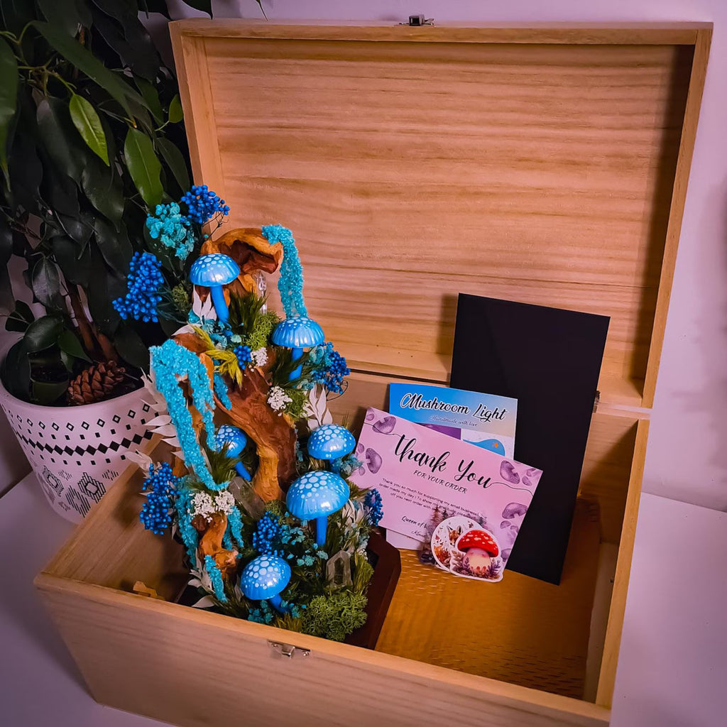 Giant Mushroom Lamp – Handcrafted LED Fantasy Forest Light