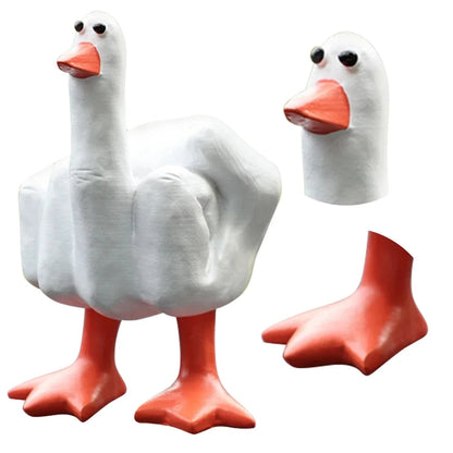Funny Little Duck Decor Middle Finger